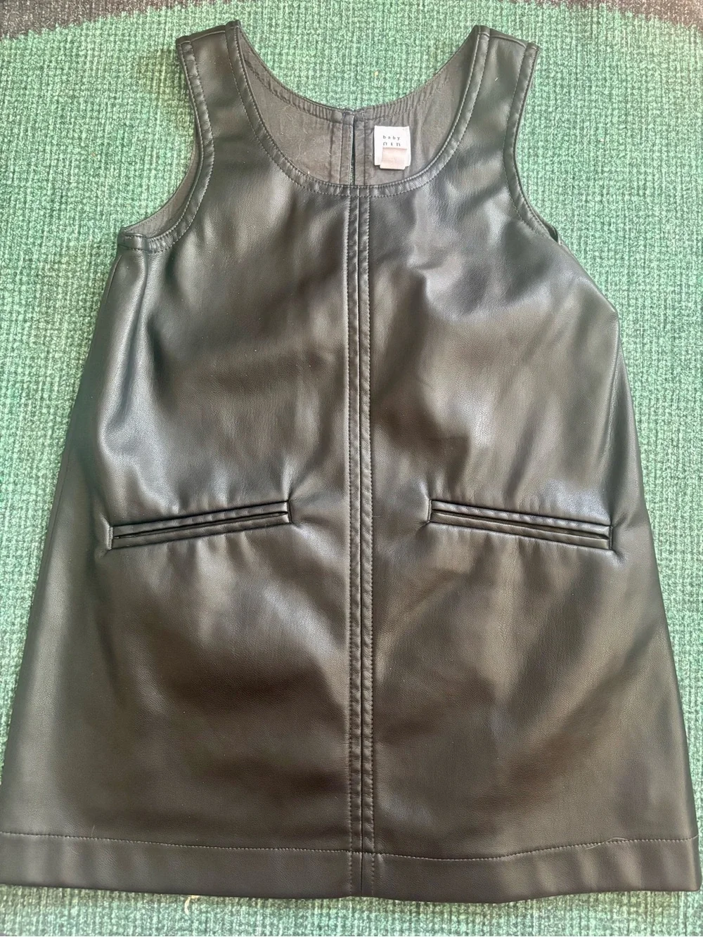 GAP Black Faux Leather Shift Dress for Girls